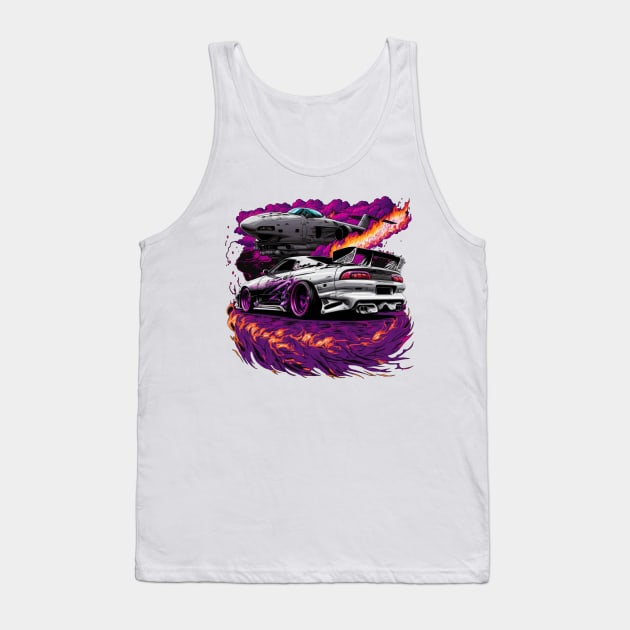Supra car merch with cool doddle Tank Top by Bezoic teeshop